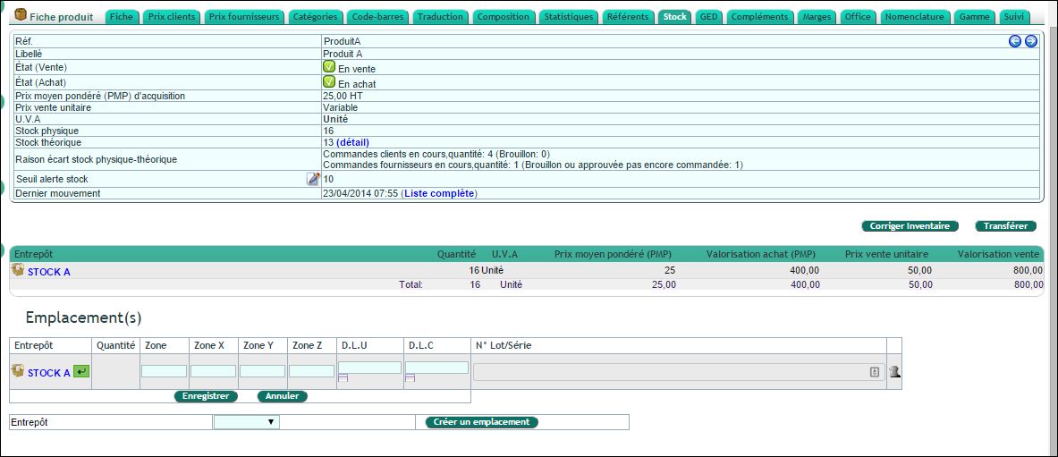 Gestion de stock dans ERP Dolibarr