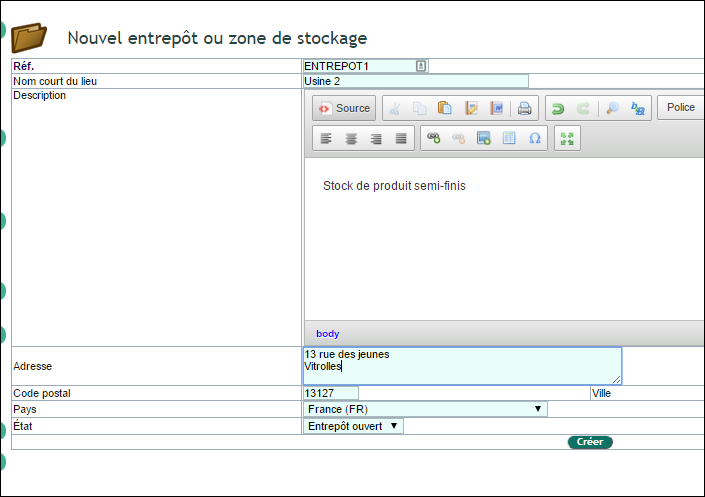 Dans votre ERP Dolibarr un logiciel de gestion des stocks