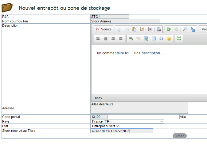 Dans votre ERP Dolibarr un logiciel de gestion des stocks